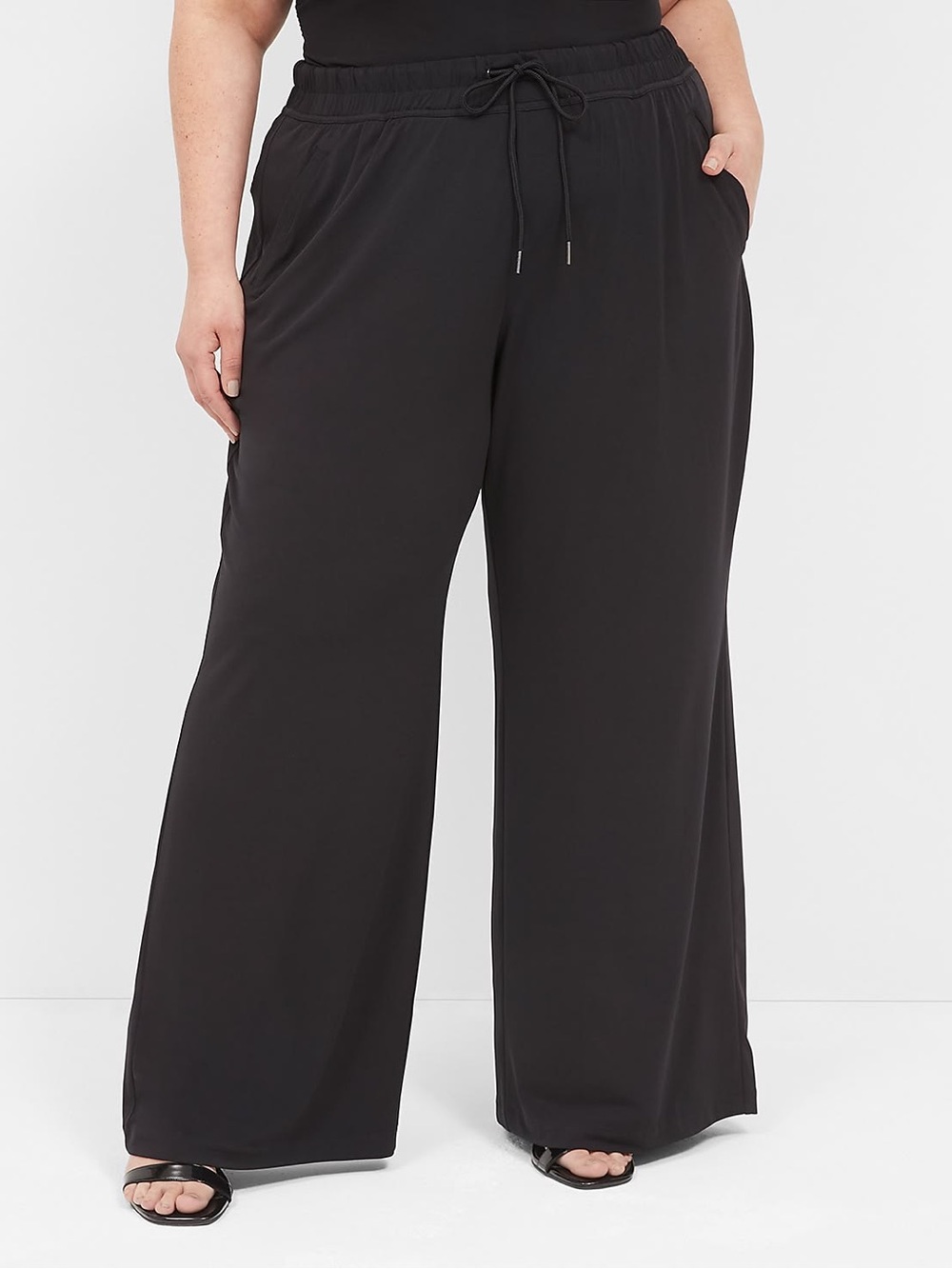 PLUS SIZE WIDE LEG PANTS - Picture 2 of 3